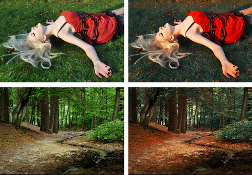 丰富照片色彩效果PS动作